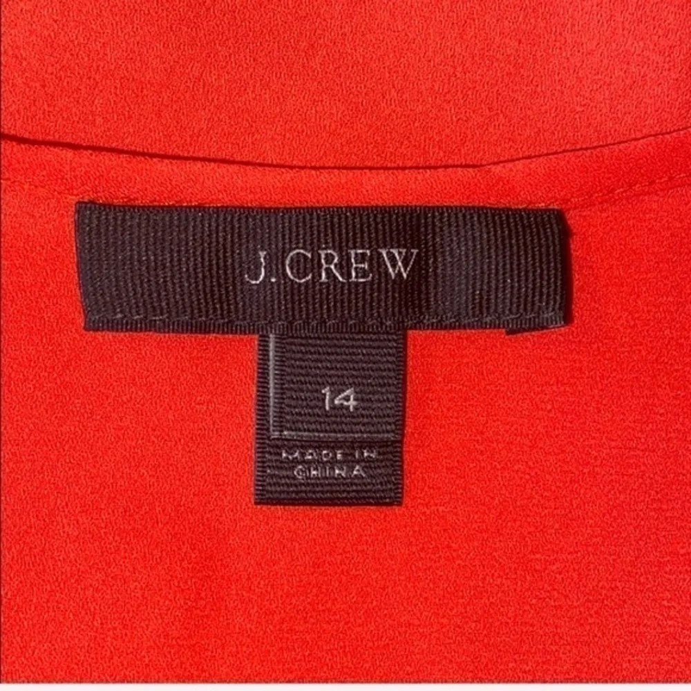 J.Crew sleeveless high-low top size 14,Orange